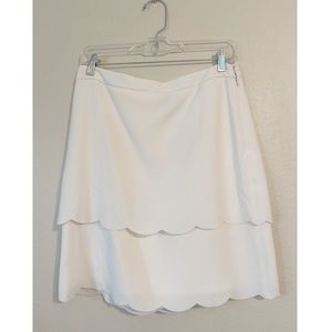 Cream scalloped skirt